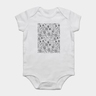 Doodle floral pattern Baby Bodysuit